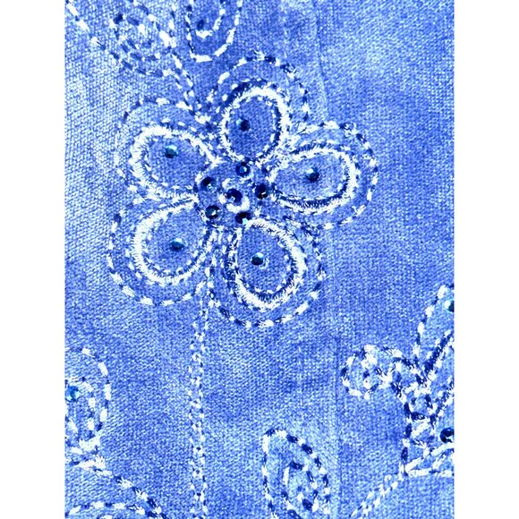 Alfred Dunner Sz 14 Floral Embroidered Classic Layering Essential Zip Jacket - Picture 14 of 14